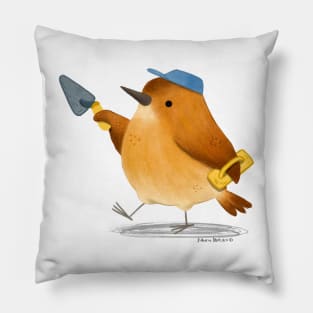 Rufous Hornero Architect Bird Pillow