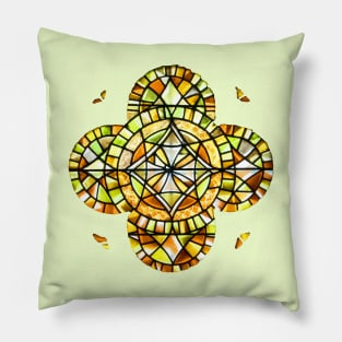 Rose window on White Pillow