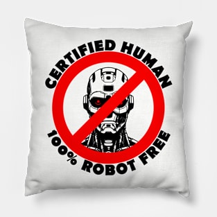 Certified Human (Black) Pillow