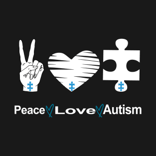 Peace Love Autism Awareness T-Shirt