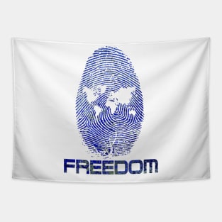 Thumbprint World of Freedom Tapestry
