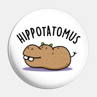 Hip-potato-mus Cute Hippo Pun Pin