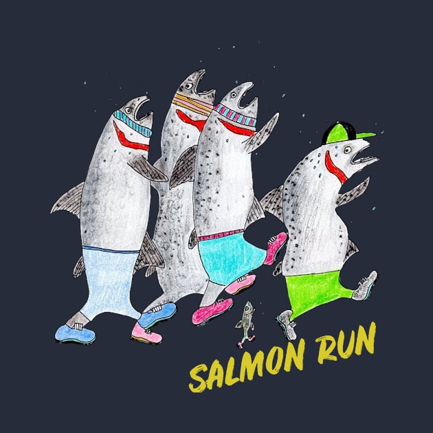 Salmon Run by Doodle Dandies