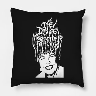 The Debbie Macomber Fanclub Black Death Metal Logo Meme Pillow