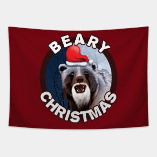 Beary Christmas Santa Claus Bear Tapestry