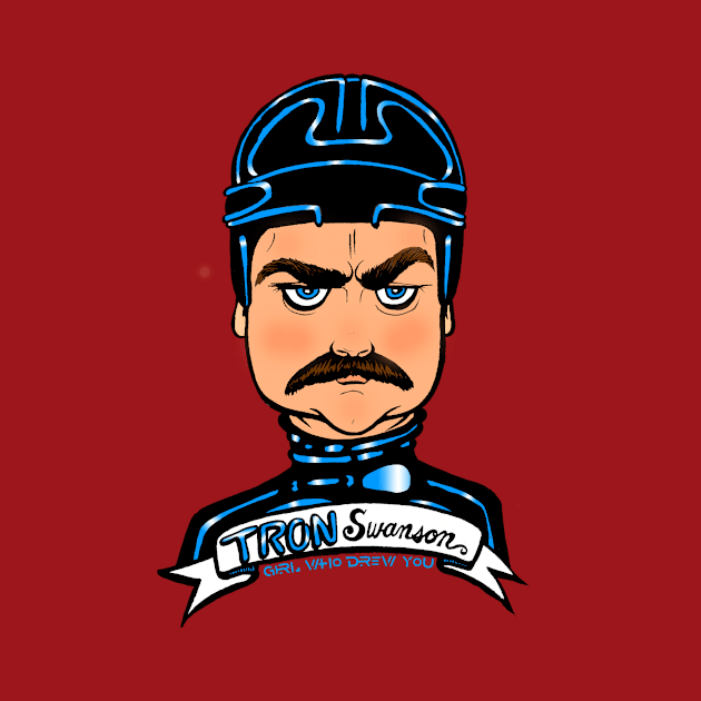 TRON Swanson by GirlWhoDrewYou