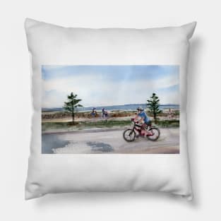 Pedaling - Altona Beach Pillow