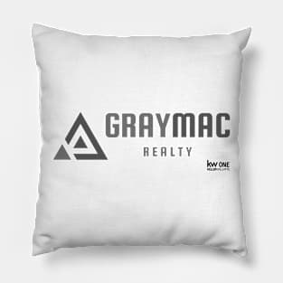 GrayMac Realty Gray/Dark Gray Logo Pillow