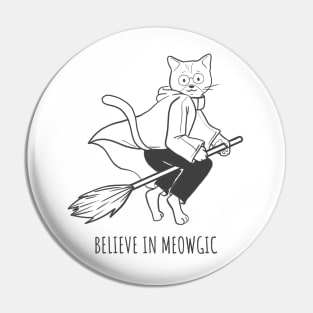 Cat believes in magic Pin