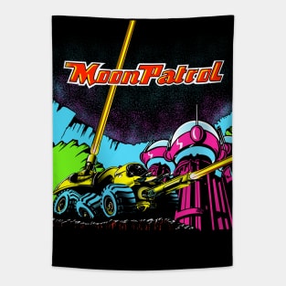 Moonpatrol space Astronaut mode transparan Tapestry