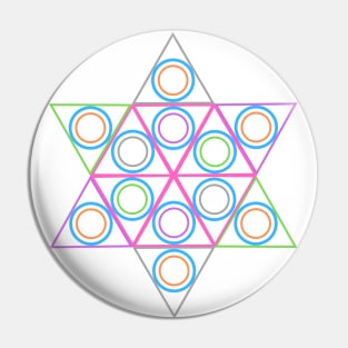 Triangle & Circle Star Texture Pin