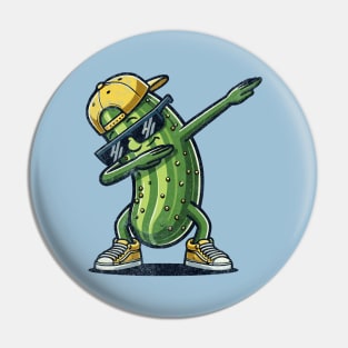 Dabbing Dill Pickle Funny Cucumber Dancing Swag Pin