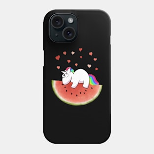 Unicorn on watermelon Phone Case