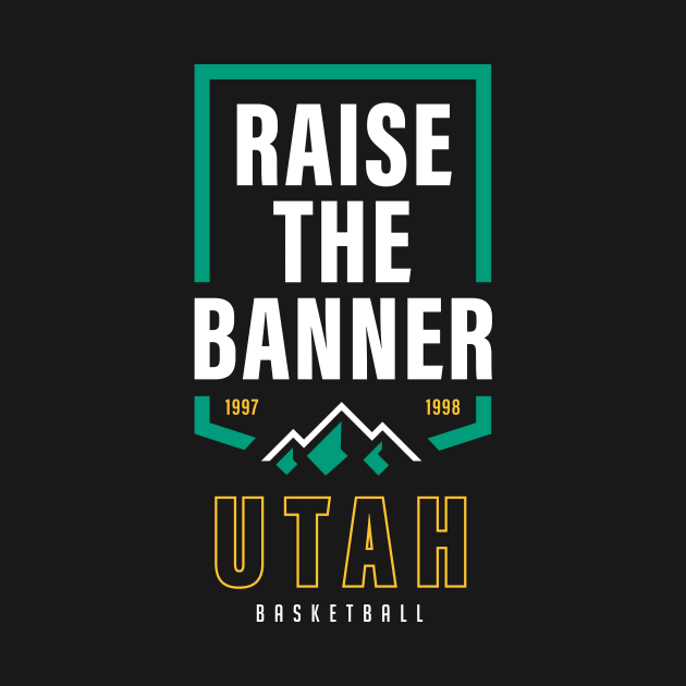 Utah Jazz NBA PLAYOFFS Champion's Banner by BooTeeQue