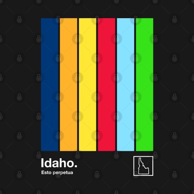 Idaho State Flag  // Original Minimalist Artwork Poster Design by DankFutura