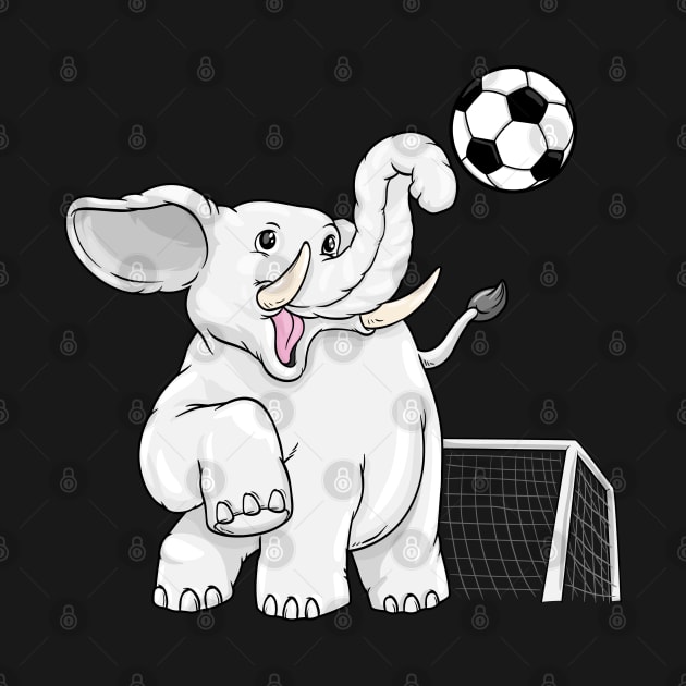 Funny elephant is playing soccer by Markus Schnabel