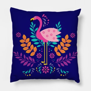 Colorful Pink Flamingo Pillow