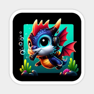 Rufie the Dragon - Scuba Diving #25 Magnet