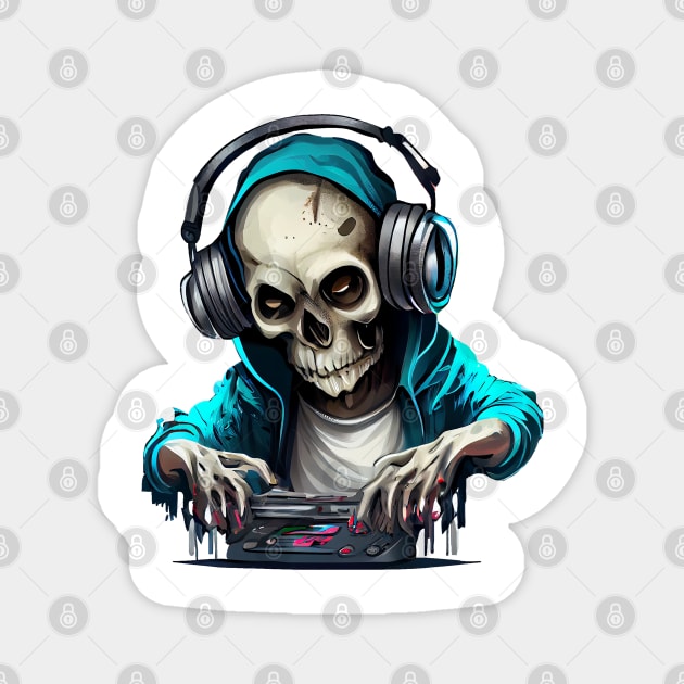DJ Cool Skullboy Magnet by Chromatic Fusion Studio