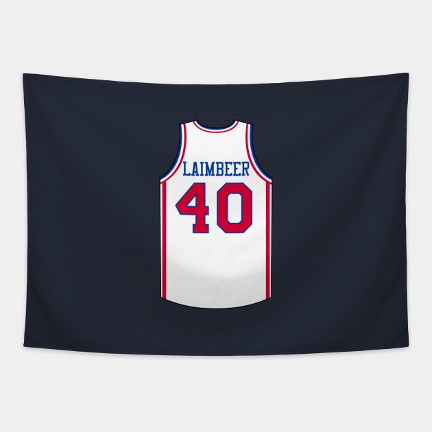 Bill Laimbeer Detroit Jersey Qiangy Tapestry by qiangdade