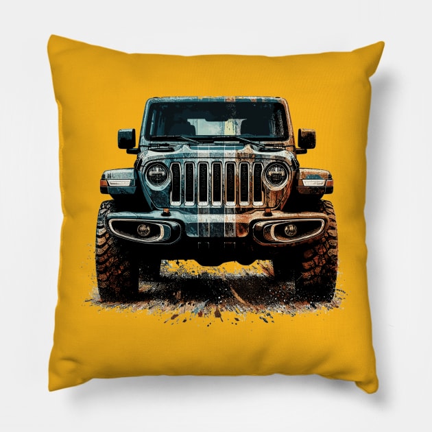 Jeep Gladiator Pillow by Vehicles-Art