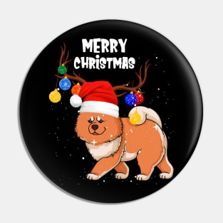 Chow Chow Merry Christmas Pin