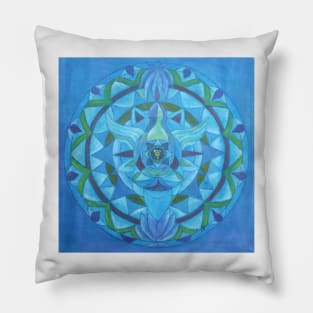 Angel of Friendship free-hand mandala Pillow