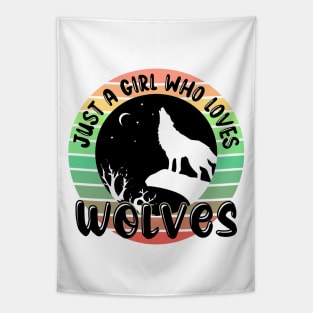 Just a girl who loves Wolves 1 Tapestry