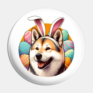 Shikoku with Bunny Ears Celebrates Easter Festivities Pin