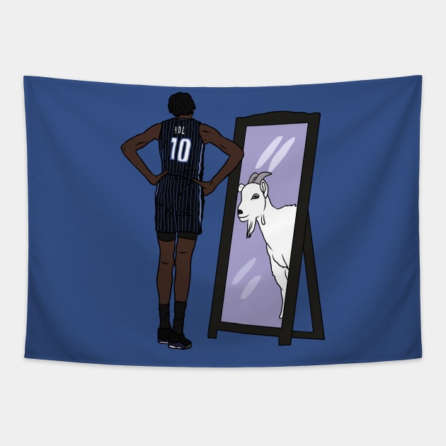 Bol Bol Mirror GOAT Tapestry by rattraptees