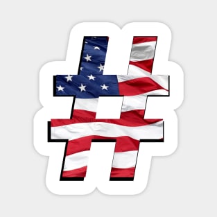 Hashtag Flag - USA flag Magnet