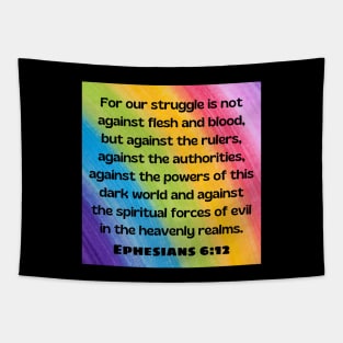 Bible Verse Ephesians 6:12 Tapestry