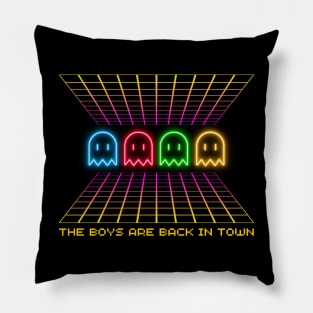 8 Bit Legends, the ghosts are back in town, Pac Man Ghosts Pillow