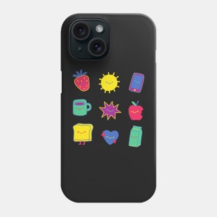 Cute Funky Pack Smiling Faces Phone Case