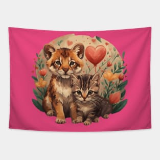 Cute Lion Cub design and cute cat gift ideas kids tees and more Tapestry