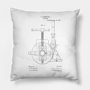 Die Stock Vintage Patent Hand Drawing Pillow