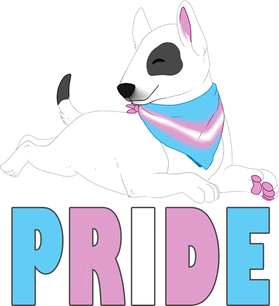 Trans Bull Terrier Pride Kids T-Shirt by Sochy