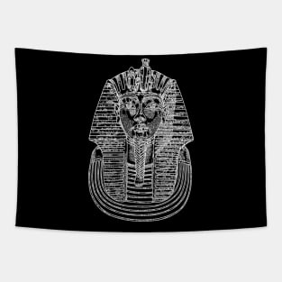 Tutankhamun white mask on pointillism technique Tapestry