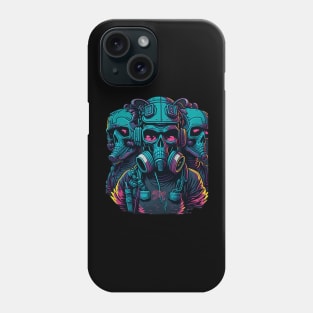 skulls with gasmask Phone Case