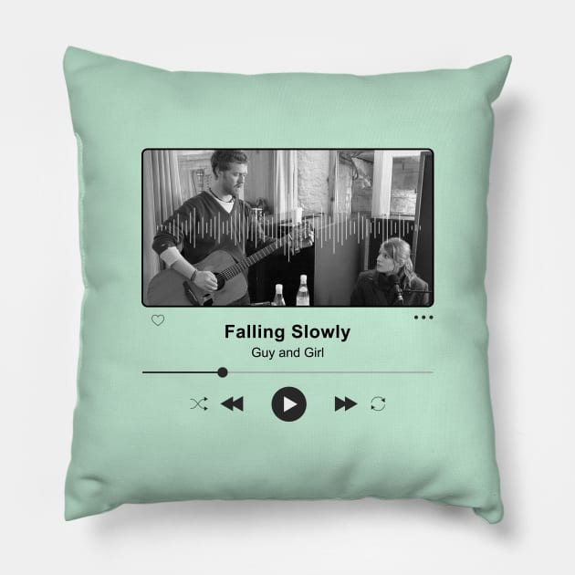 Falling Slowly Music Player Ilustrations Pillow by Inner System