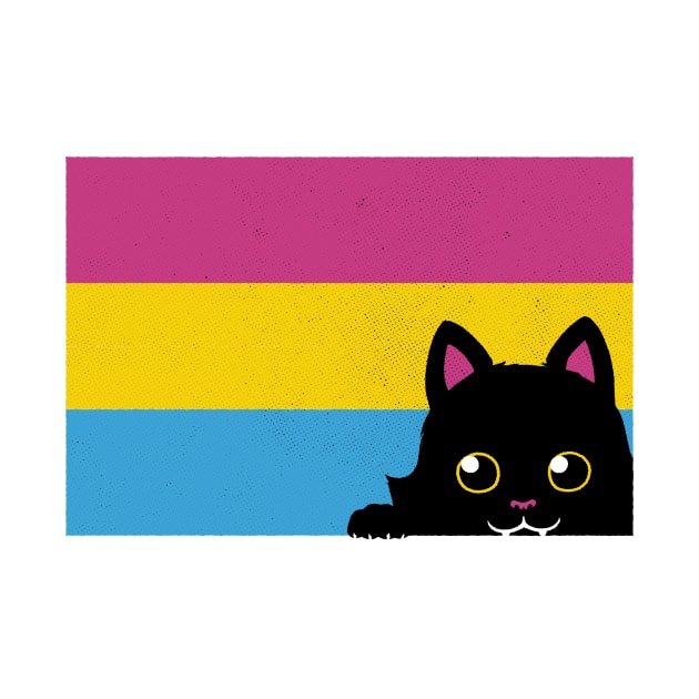 Peeking Cat Pan Flag by Tobe Fonseca by Tobe_Fonseca