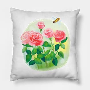 colorful fresh dutch tulips Pillow