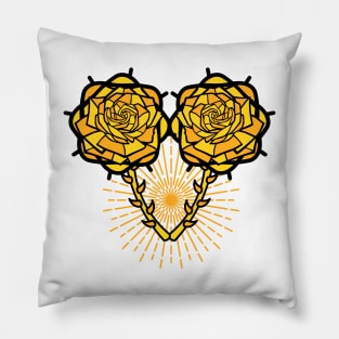 yellow rose Pillow