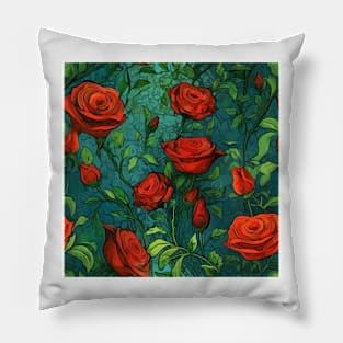 Van Gogh Roses Pattern 13 Pillow