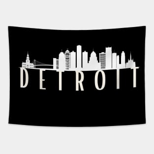 Detroit City Skyline Tapestry