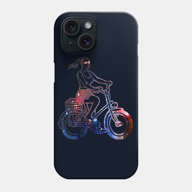 Girl with Bike Phone Case by tsign703