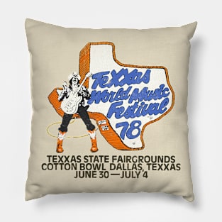 Texxas World Music Festival 78 Pillow