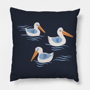 Pretty Pelicans Pillow