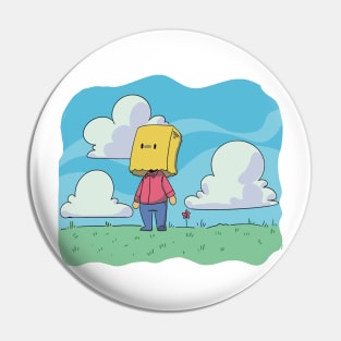 Paper Bag Head - Color World Pin