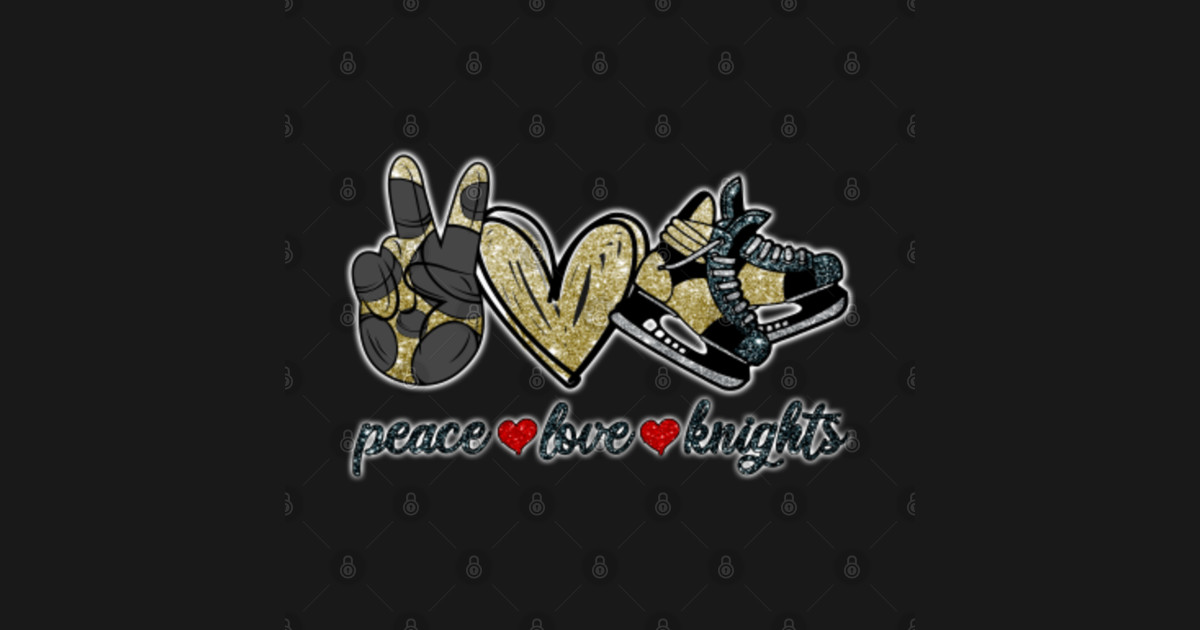 Download Peace - Love - Knights - Golden Knights - Long Sleeve T ...